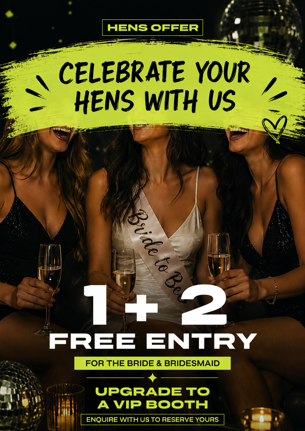 Hens offer — free 1 + 2 entry